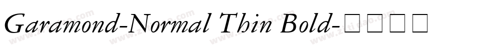 Garamond-Normal Thin Bold字体转换